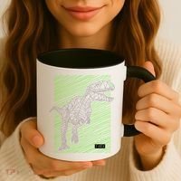 T Rex Illustration Coffee Mug thumb 3