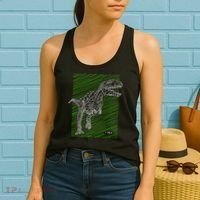 T Rex Illustration Women's Tank Top thumb 2