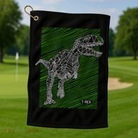 T Rex Illustration Golf Towel thumb 1