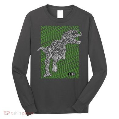 T Rex Illustration Long Sleeve Shirt