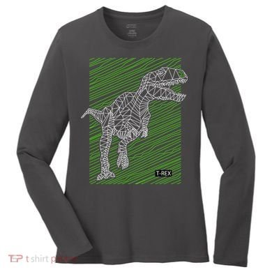 T Rex Illustration Women's Long Sleeve Shirt