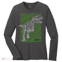 T Rex Illustration Women's Long Sleeve Shirt thumb 0