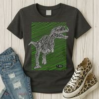 T Rex Illustration Women's T-Shirt thumb 3