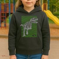 T Rex Illustration Kids Hoodie thumb 3
