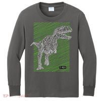 T Rex Illustration Kids Long Sleeve Shirt thumb 0
