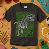 T Rex Illustration Kids T-Shirt thumb 3