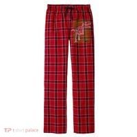 T Rex Illustration Men's Flannel Plaid Pajama Pants thumb 0