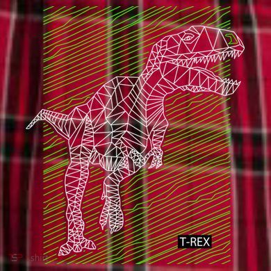 T Rex Illustration Men's Flannel Plaid Pajama Pants