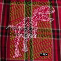 T Rex Illustration Men's Flannel Plaid Pajama Pants thumb 2