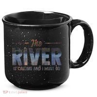 The River Is Calling I Must Go White Water Rafting Boating 15oz Campfire Ceramic Mug thumb 0