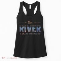 The River Is Calling I Must Go White Water Rafting Boating Women's Tank Top thumb 0