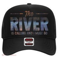 The River Is Calling I Must Go White Water Rafting Boating Hat thumb 0