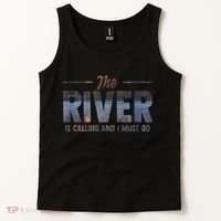 The River Is Calling I Must Go White Water Rafting Boating Tank Top thumb 2