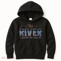 The River Is Calling I Must Go White Water Rafting Boating Kids Hoodie thumb 0