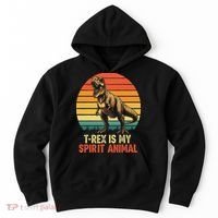 T Rex Is My Spirit Animal Funny Dinosaur Fan Retro Hoodie thumb 0