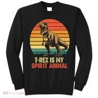 T Rex Is My Spirit Animal Funny Dinosaur Fan Retro Sweatshirt thumb 0