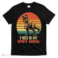 T Rex Is My Spirit Animal Funny Dinosaur Fan Retro T-Shirt thumb 0