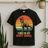 T Rex Is My Spirit Animal Funny Dinosaur Fan Retro T-Shirt thumb 2