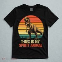 T Rex Is My Spirit Animal Funny Dinosaur Fan Retro T-Shirt thumb 5