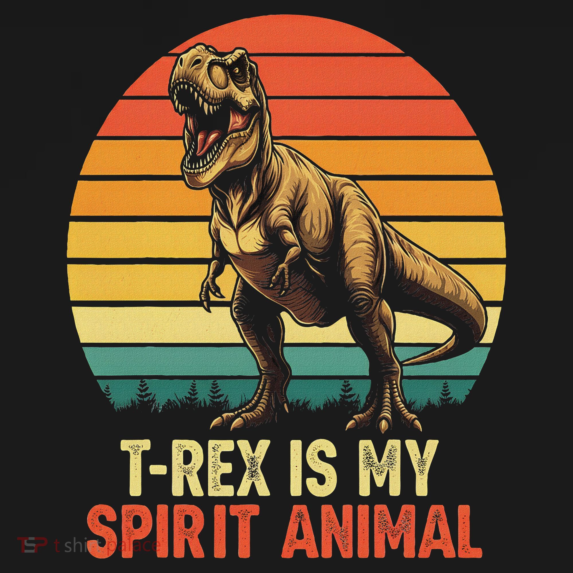 T Rex Is My Spirit Animal Funny Dinosaur Fan Retro Women's Hoodie
