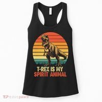 T Rex Is My Spirit Animal Funny Dinosaur Fan Retro Women's Tank Top thumb 0
