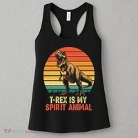 T Rex Is My Spirit Animal Funny Dinosaur Fan Retro Women's Tank Top thumb 3