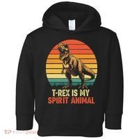 T Rex Is My Spirit Animal Funny Dinosaur Fan Retro Toddler Hoodie thumb 0