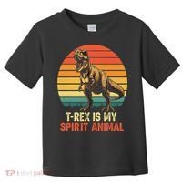 T Rex Is My Spirit Animal Funny Dinosaur Fan Retro Toddler T-Shirt thumb 0