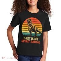 T Rex Is My Spirit Animal Funny Dinosaur Fan Retro Kids T-Shirt thumb 2