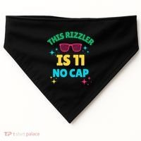 This Rizzler Is 11 Birthday Eleven 11 Birthday USA-Made Doggie Bandana thumb 0
