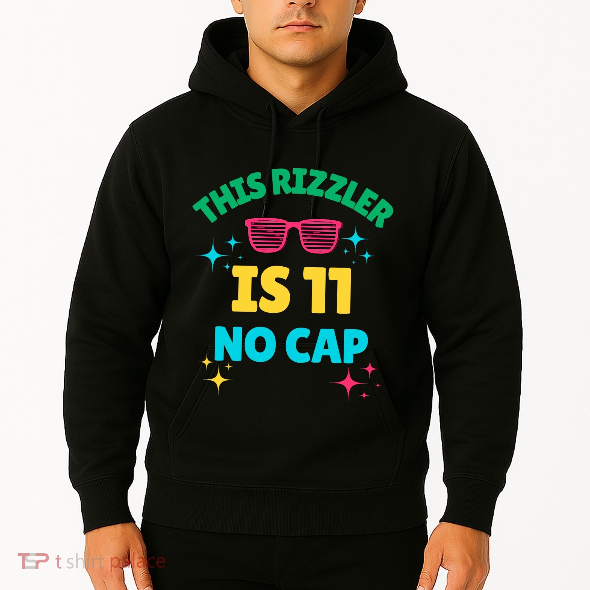 This Rizzler Is 11 Birthday Eleven 11 Birthday Hoodie