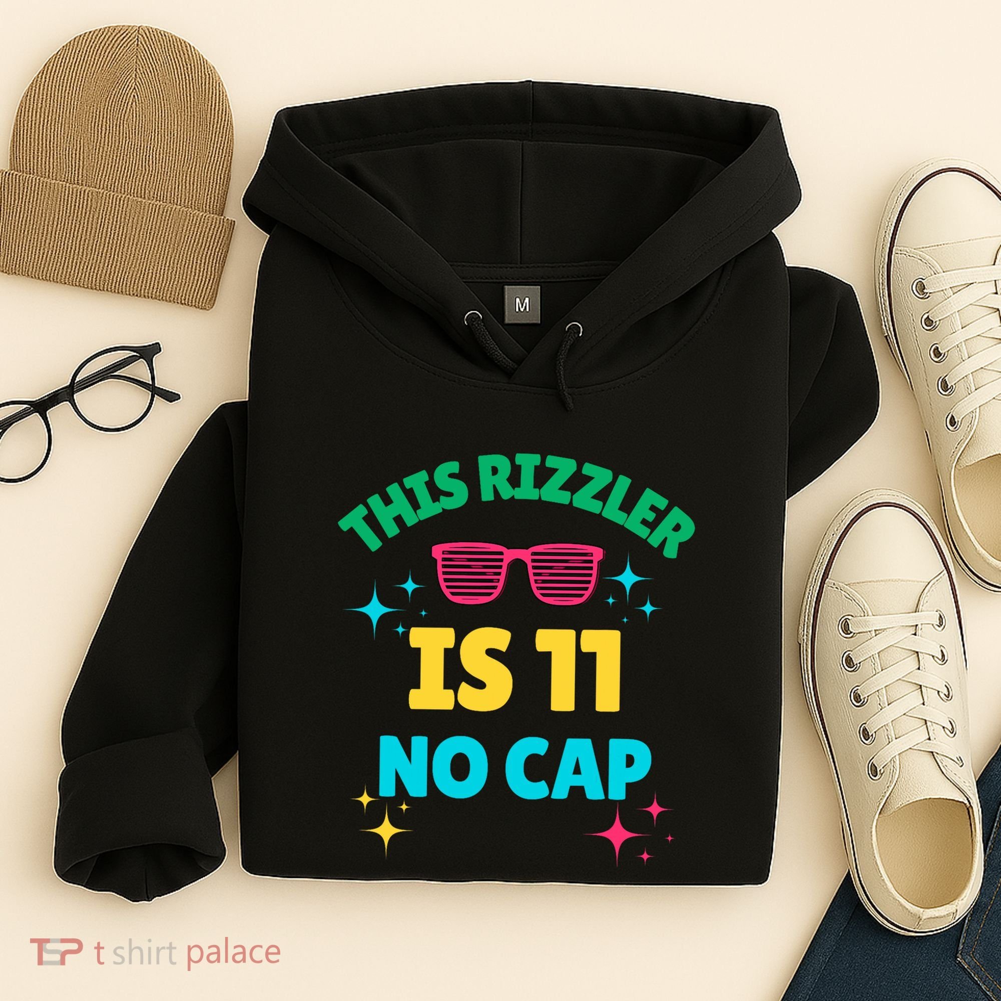 This Rizzler Is 11 Birthday Eleven 11 Birthday Hoodie