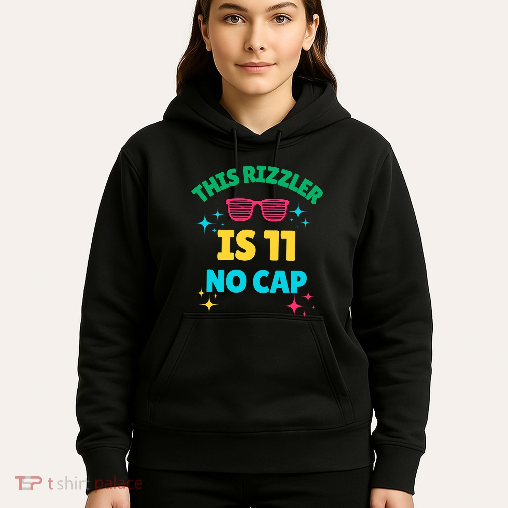 This Rizzler Is 11 Birthday Eleven 11 Birthday Hoodie