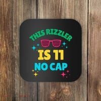 This Rizzler Is 11 Birthday Eleven 11 Birthday Coaster thumb 0