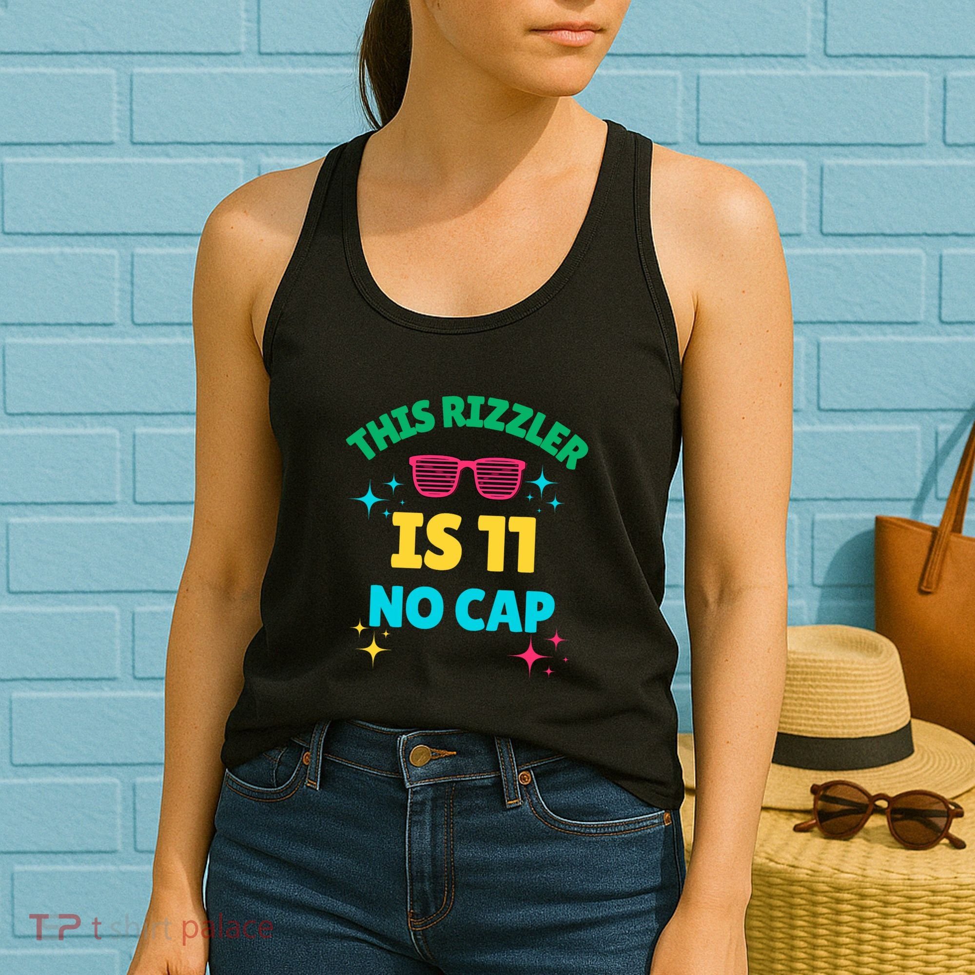 This Rizzler Is 11 Birthday Eleven 11 Birthday Women's Tank Top