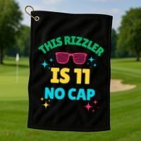 This Rizzler Is 11 Birthday Eleven 11 Birthday Golf Towel thumb 1