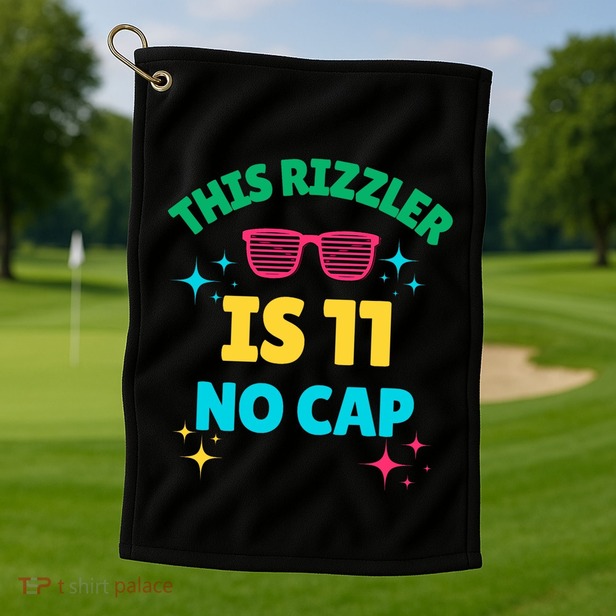 This Rizzler Is 11 Birthday Eleven 11 Birthday Golf Towel