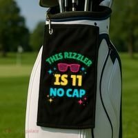 This Rizzler Is 11 Birthday Eleven 11 Birthday Golf Towel thumb 2