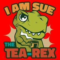 T Rex I Am Sue The Teafunny Giftrex Funny Trex Dinosaur Ing Tea Gift Santa Hat thumb 1