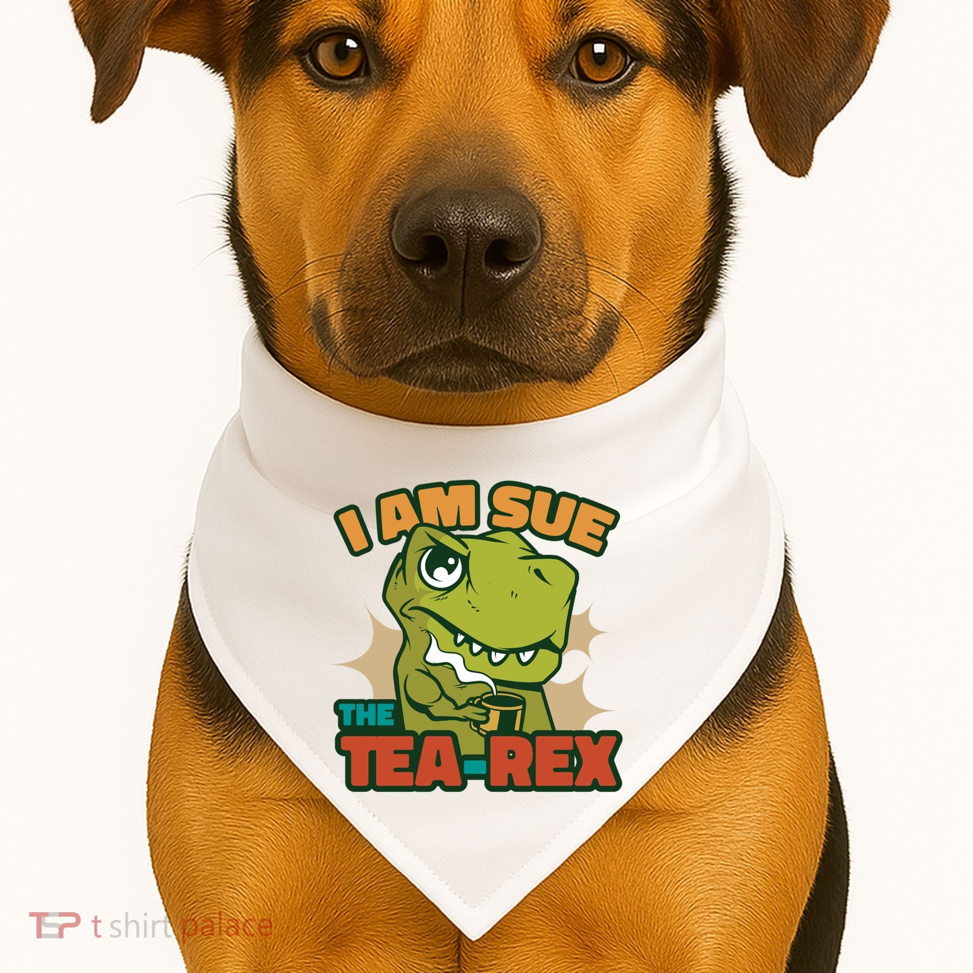 T Rex I Am Sue The Teafunny Giftrex Funny Trex Dinosaur Ing Tea Gift USA-Made Doggie Bandana