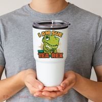 T Rex I Am Sue The Teafunny Giftrex Funny Trex Dinosaur Ing Tea Gift Tumbler thumb 2