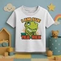 T Rex I Am Sue The Teafunny Giftrex Funny Trex Dinosaur Ing Tea Gift Toddler T-Shirt thumb 3
