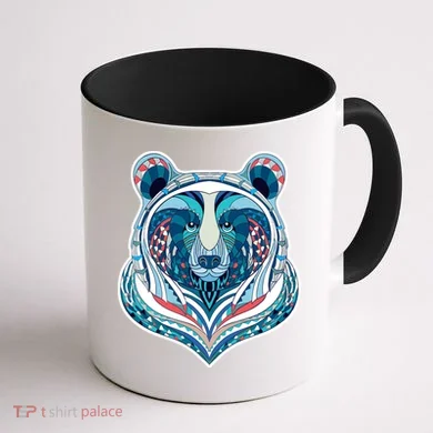 Tribal bear Coffee Mug back