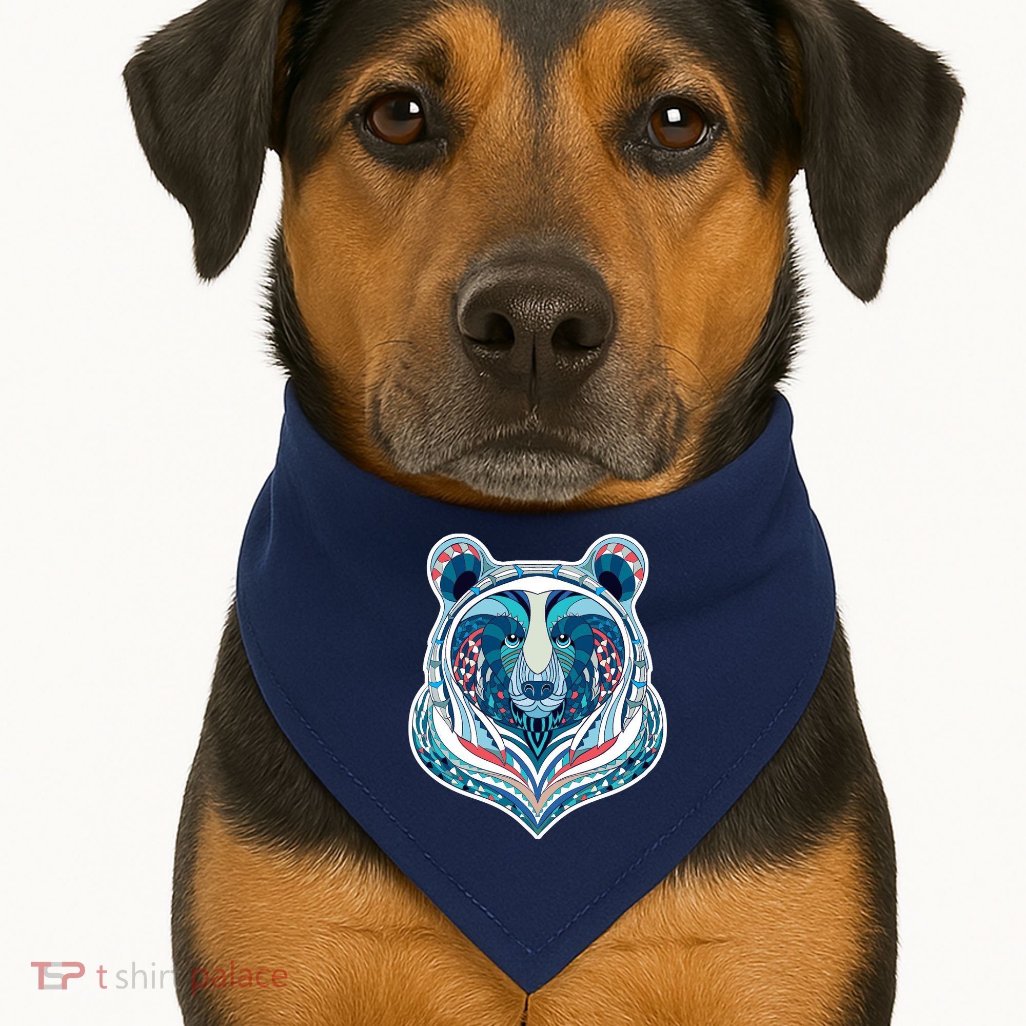 Tribal bear  USA-Made Doggie Bandana