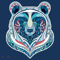 Tribal bear  Long Sleeve Shirt thumb 2