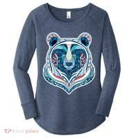 Tribal bear  Women's Perfect Tri Tunic Long Sleeve Shirt thumb 0