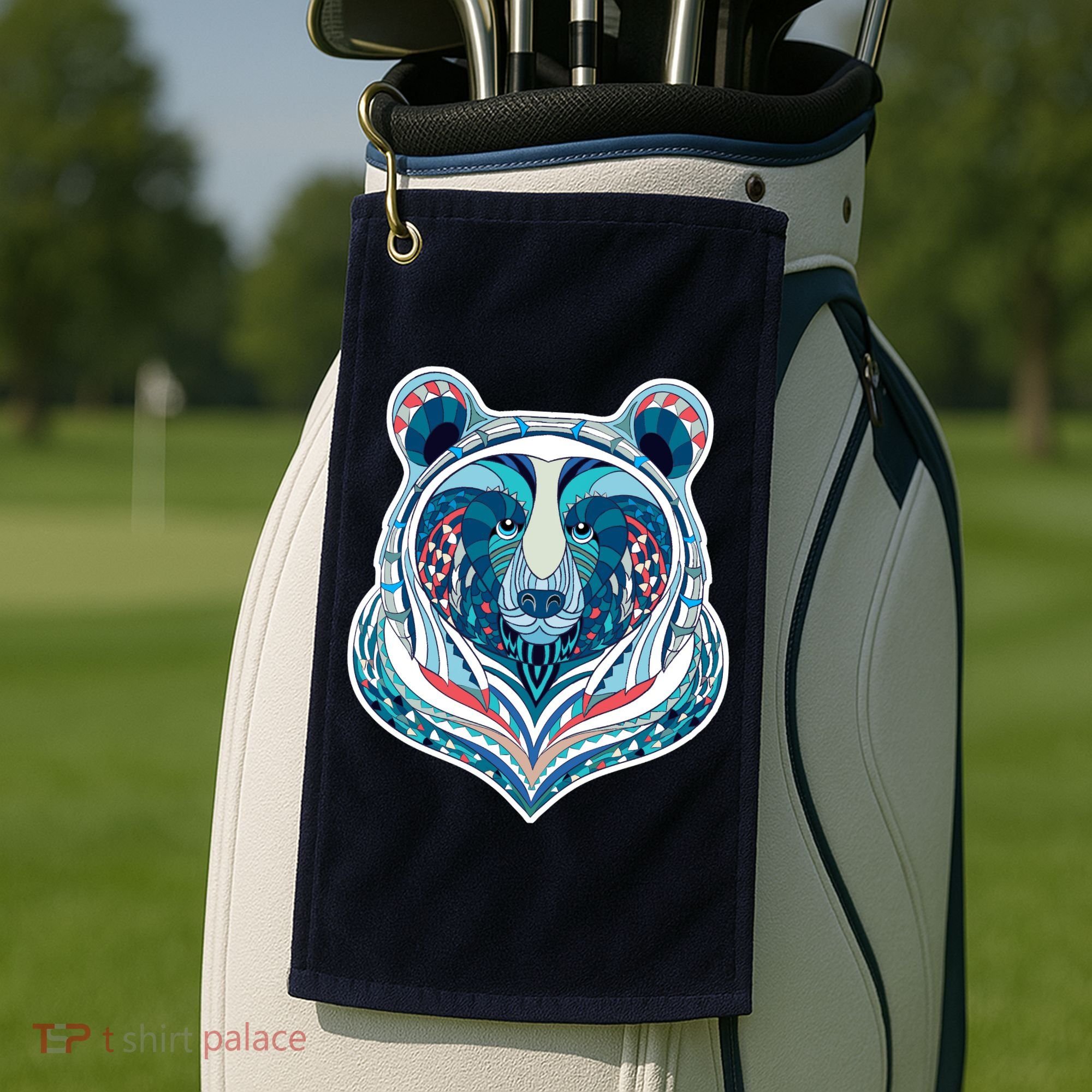 Tribal bear  Golf Towel