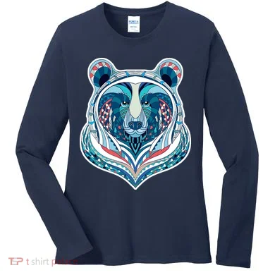 Tribal bear  Women's Long Sleeve Shirt