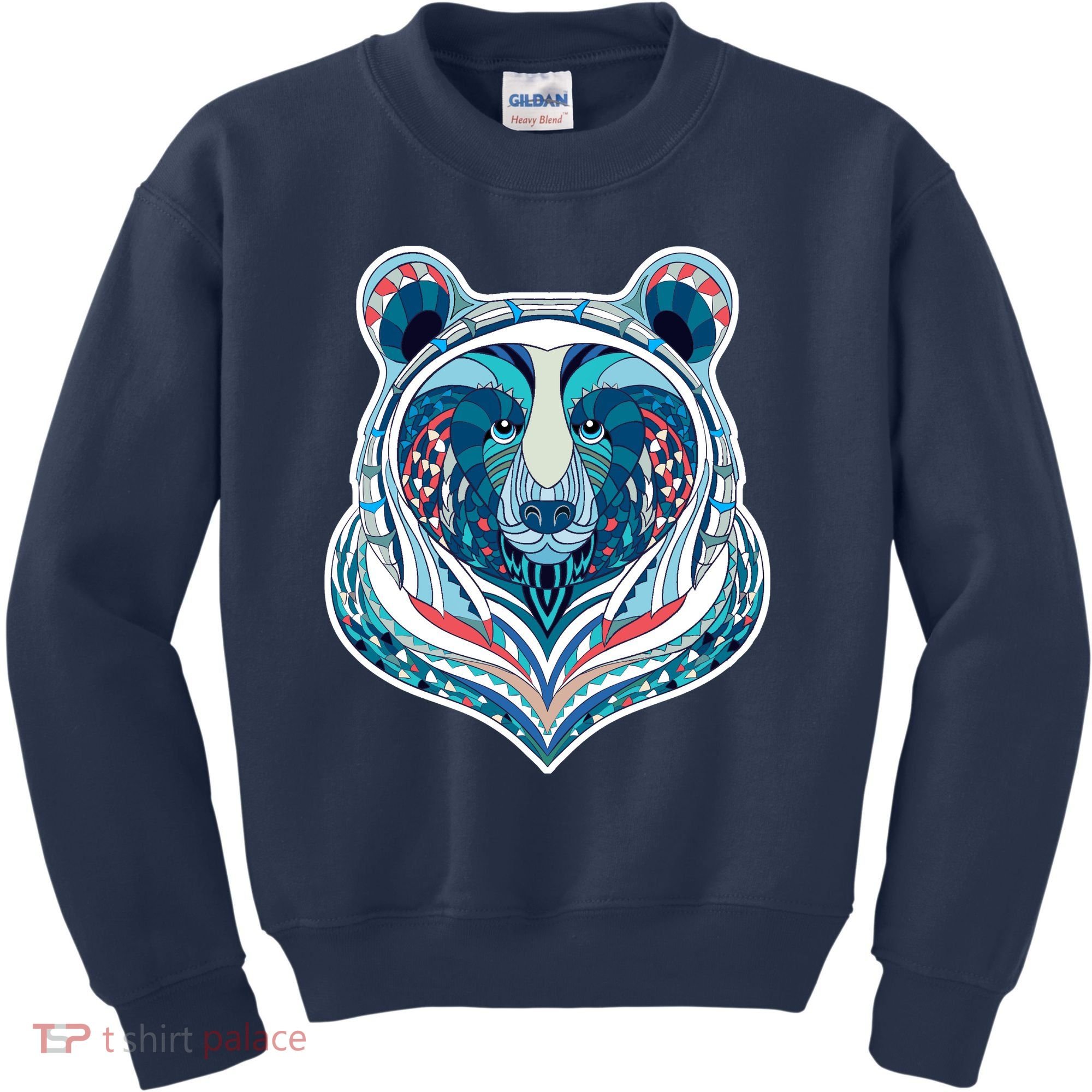 Tribal bear  Kids Sweatshirt