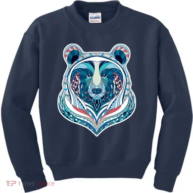 Tribal bear  Kids Sweatshirt